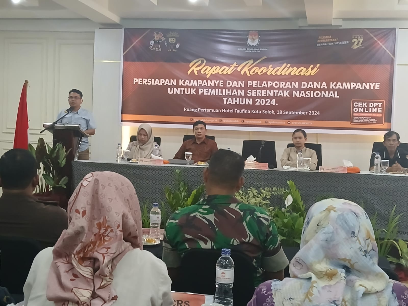 KPU KOta Solok laksanakan Rakor Persiapan kampanye dan pelaporan dana kampanye untuk Pemilihan Serentak Nasional tahun 2024